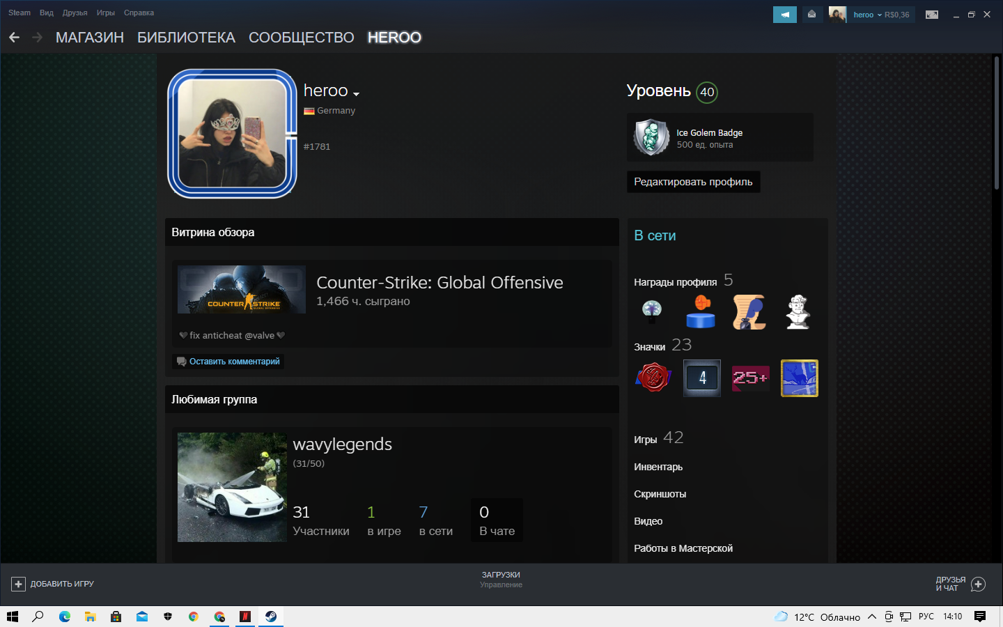 40LVL steam, 42 games. no vac csgo+prime gta v. | Lozerix 2024 ©